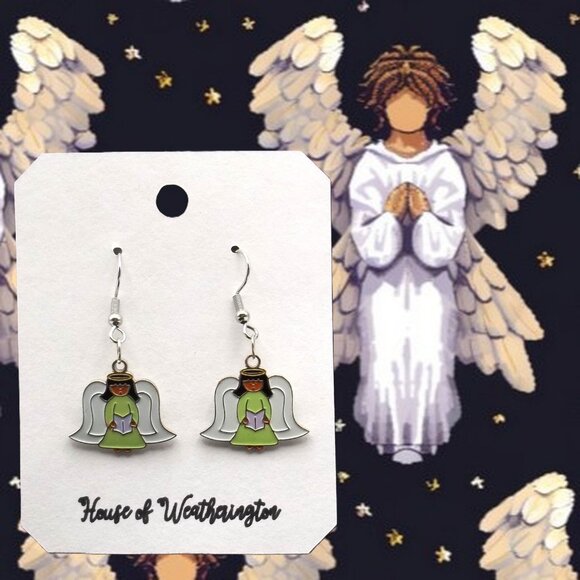 Handcrafted Angel Earrings - Picture 1 of 3